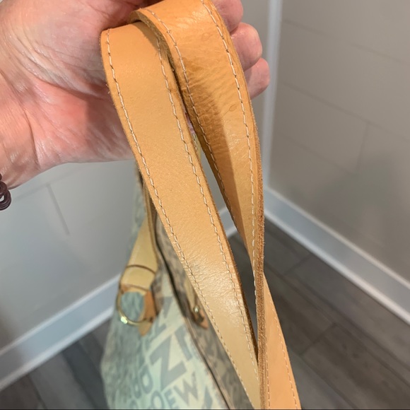 b-tL Extra Large Coated Canvas Tote Bag w/ Leather Straps - Picture 7 of 15